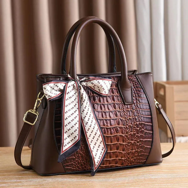 High Quality Leather Crocodile Pattern Shoulder Crossbody Bag for Women