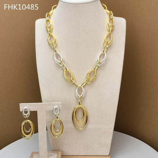 Newest Dubai  Jewelry Sets  Unique Chain  Necklace Sets  for Women