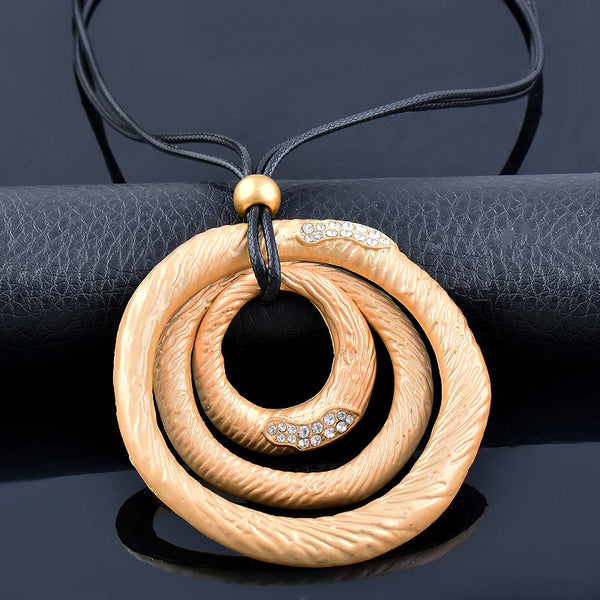 Classic Round Triangle Square Necklace For Women