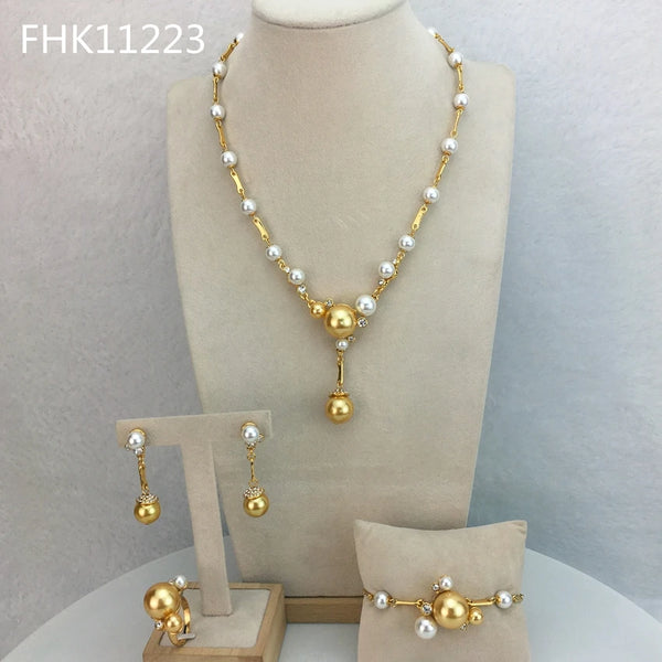 Luxury  Dubai Fine Jewelry Sets Pearls Necklace for Women