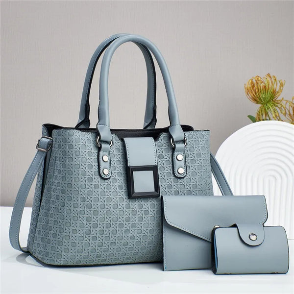 Weaving Texture Ladies Business Tote Handbag High Quality Light Luxury Crossbody Composite Bag