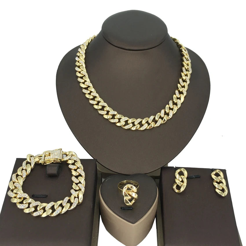 Chain Necklace Classic Jewelry Sets for Women African Jewelry Sets