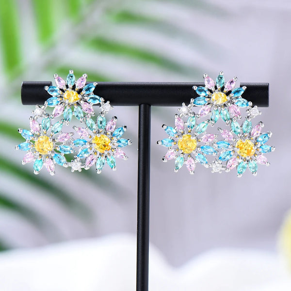 New Luxury Korea East Gate Retro Baroque Water Drill Ear Ring