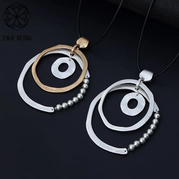 Fashion Jewelry Necklace for Women with Silver Color Beads Chains