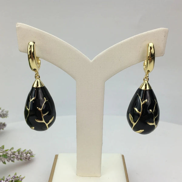 24K Plated Earrings Unique Drop Earrings for Women Party Gifts