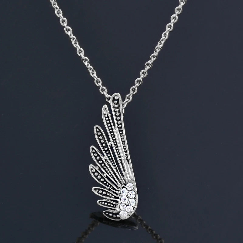 Vintage Angel Wing Stainless steel Necklace For Women