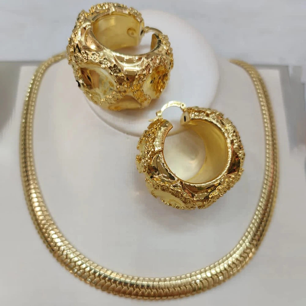 Dubai Gold Plated Jewelry Set for Women