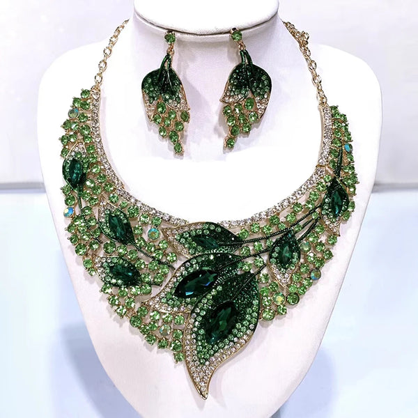 African Jewelry Sets Wedding Bride Rhinestone Jewelry sets For Women