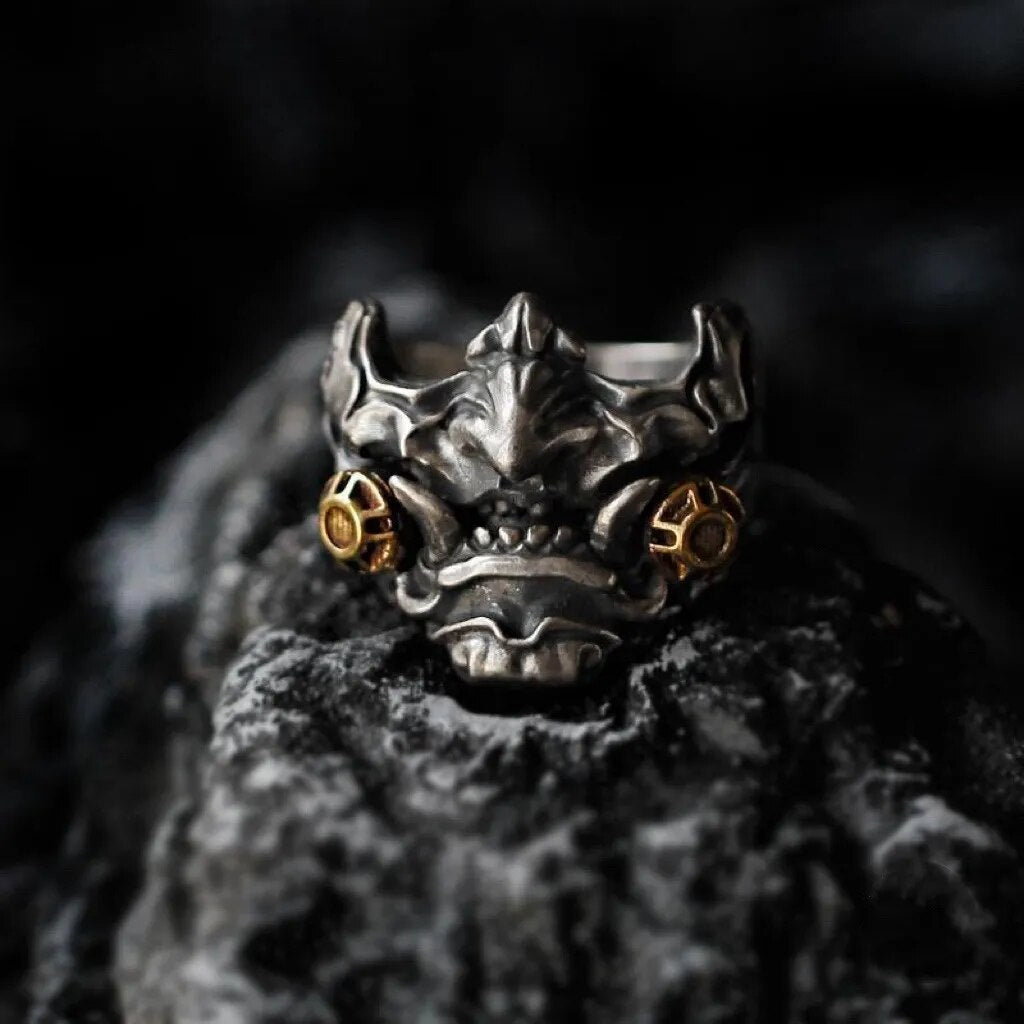 Japanese Samurai Mask Ring