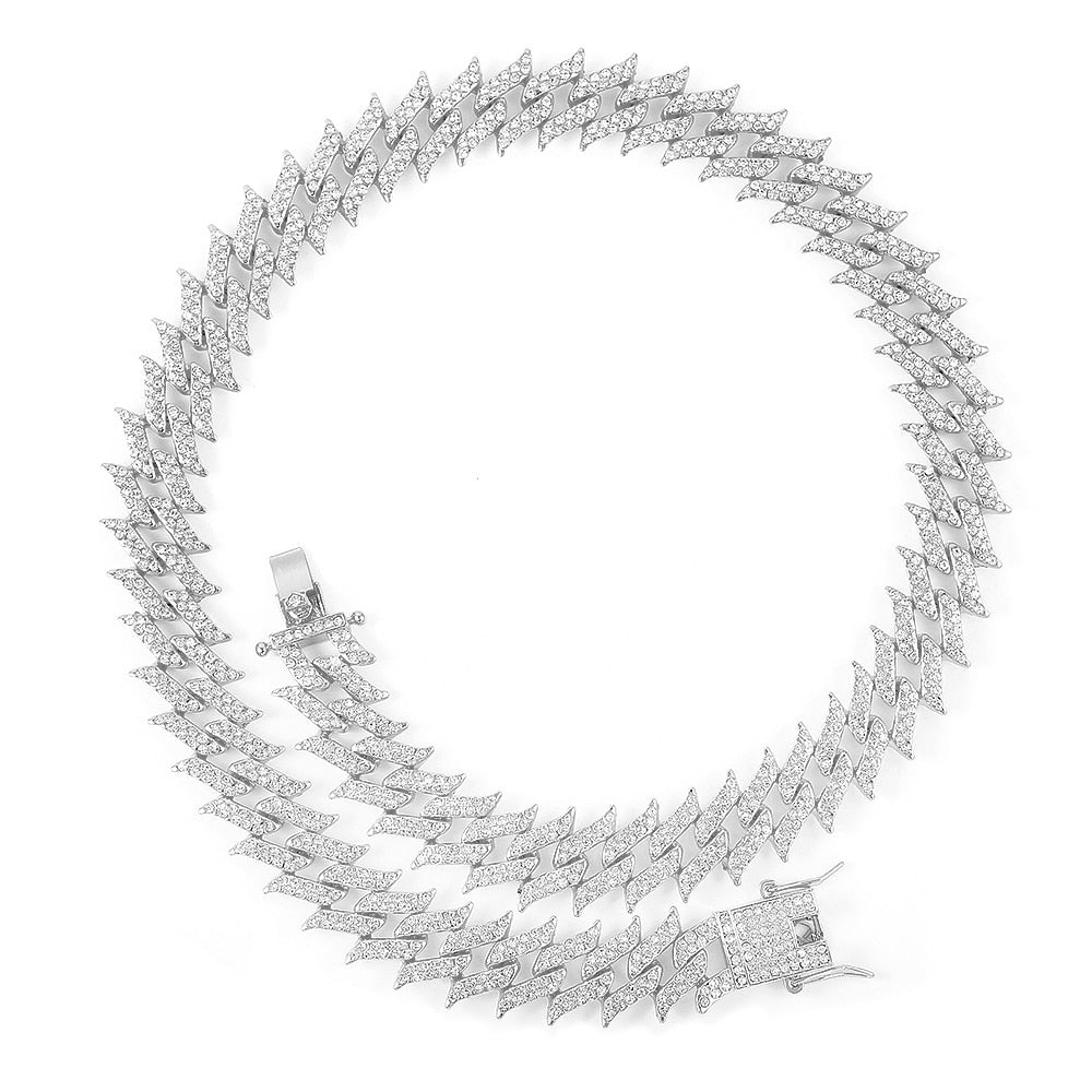 Prong 16mm Cuban Chain Necklaces