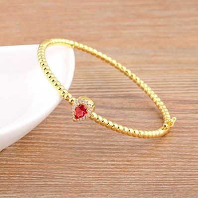 INS Popular Romantic Heart Bangle Cuff For Women