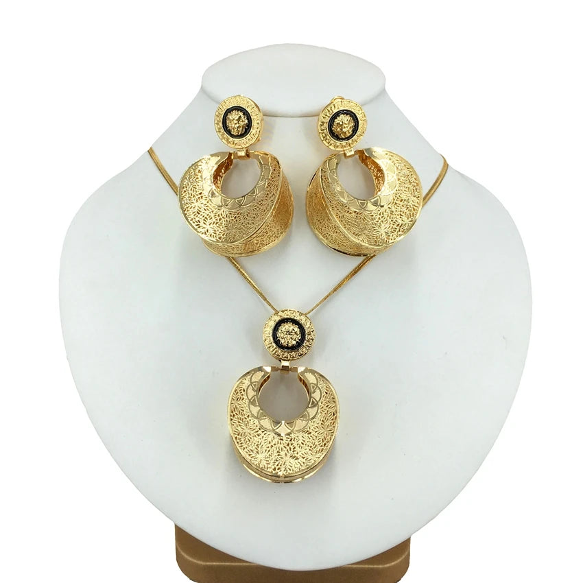 Classic Brand Pendant with Earrings for Women