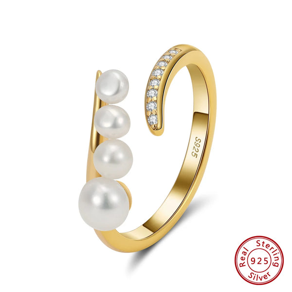 925 Sterling Silver Natural Freshwater Pearl Rings