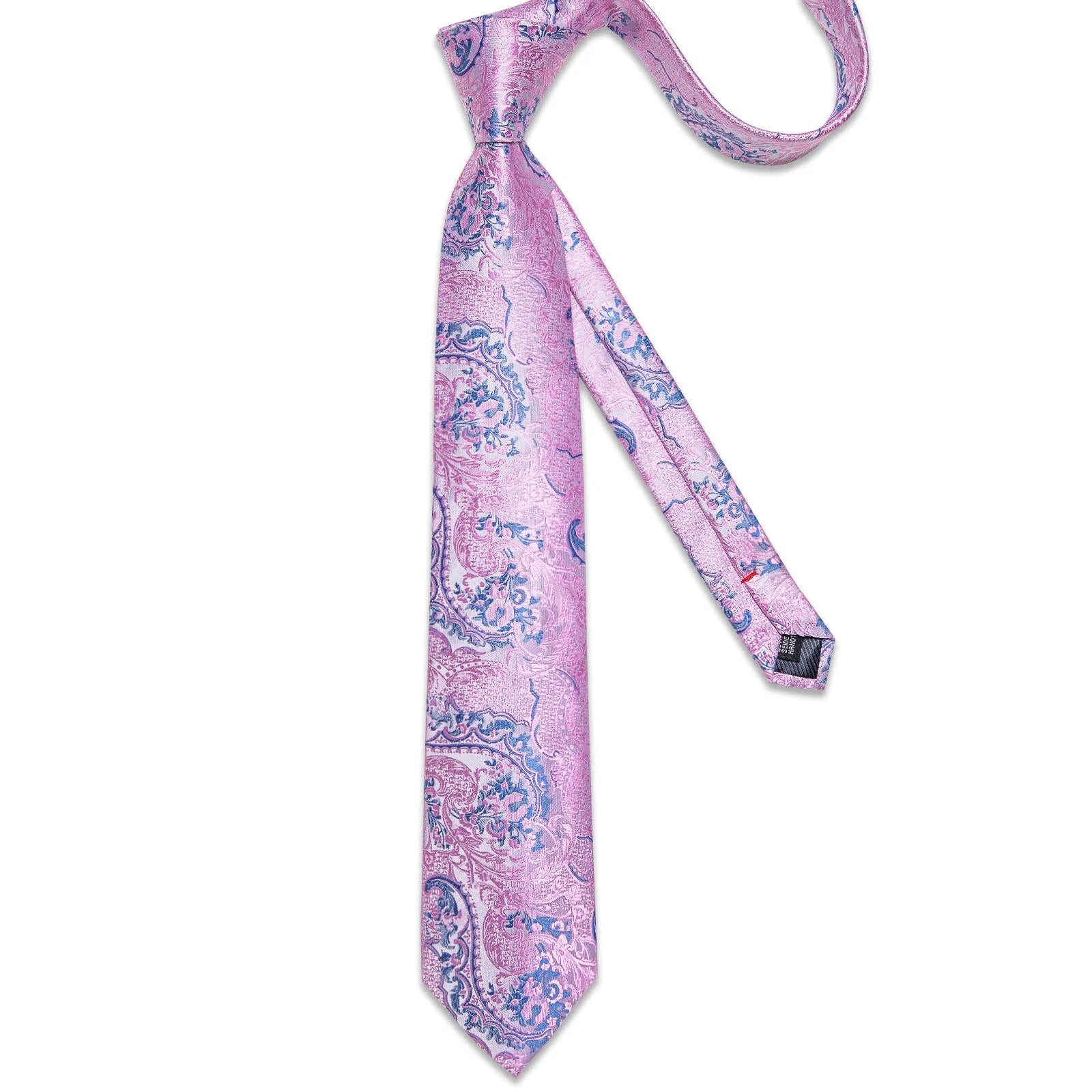 Ties for Men  Luxury Pink Blue Paisley 100% Silk Business Wedding Party Neck Tie