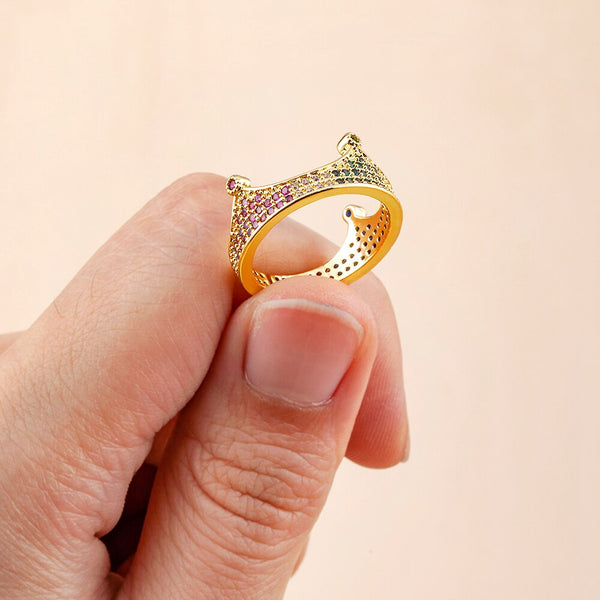 Fancy Crown Women Open  Anniversary Girl Gift  Rings