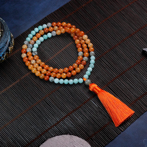 Women's necklace for healing and meditation, 8mm necklace with beads