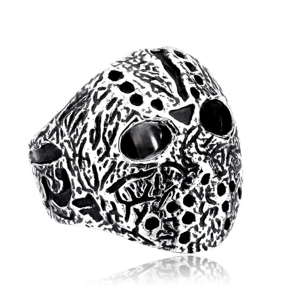 Punk Vintage Black Friday Killer Jason Mask Ring For Men