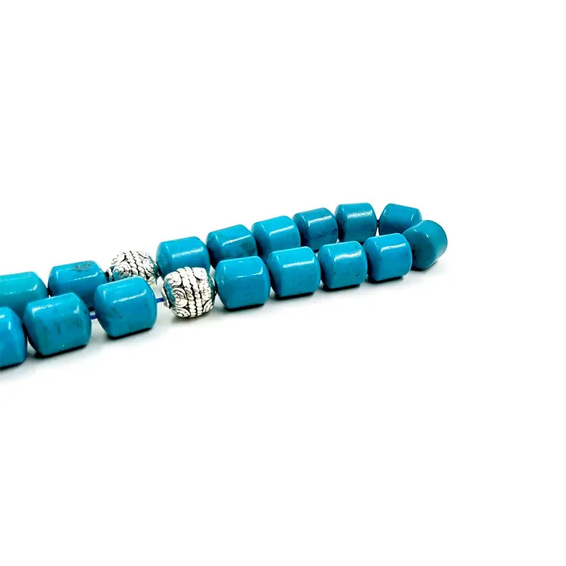 Tasbih Gemstone Natural Turquoise Muslim Prayer Beads Misbaha