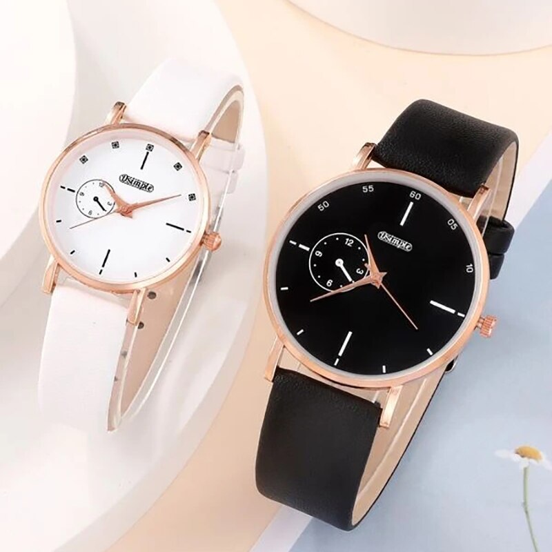 4pcs Set Fashion Simple Lovers Watches Luxury Men Women