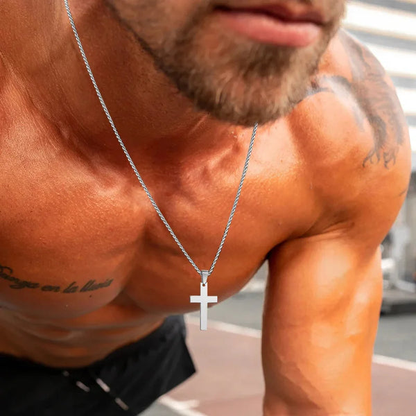 Waterproof Cross Necklaces for Men Male Gifts