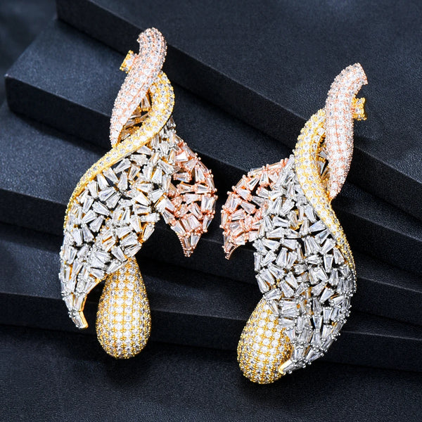 Fashion Luxury Romantic Charm Earrings for Women Bridal Drop Dangling Earrings