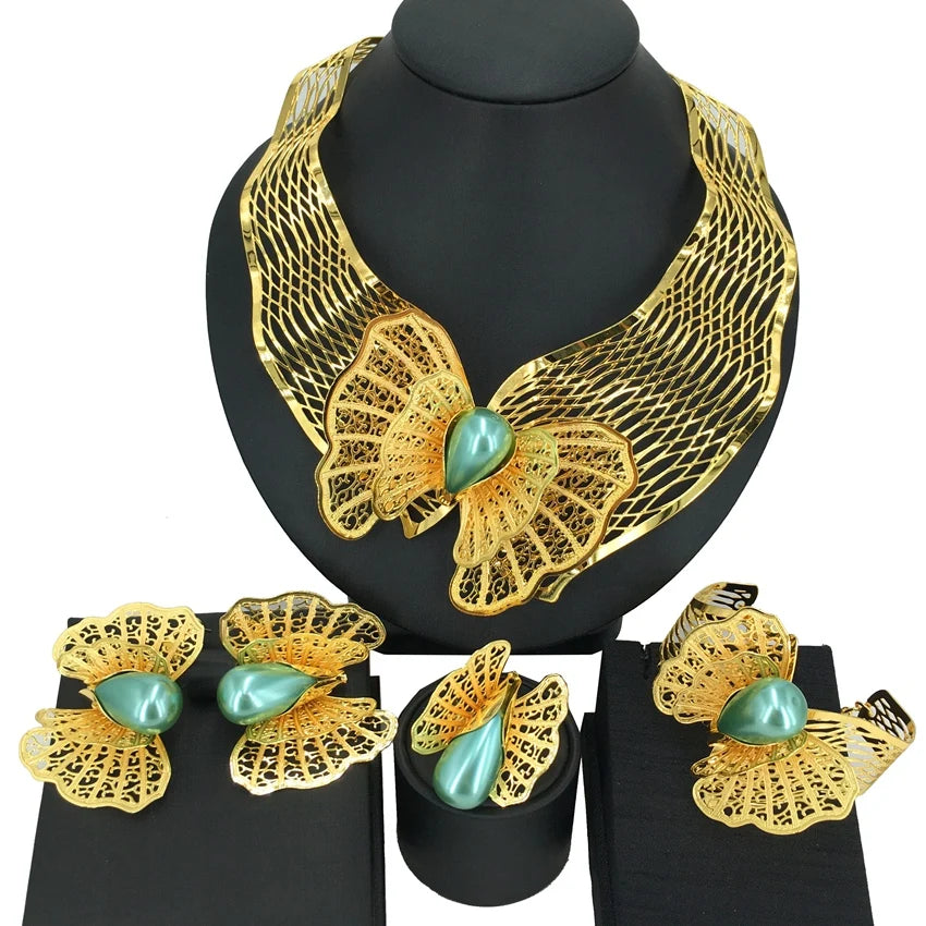 Unique Colorful Butterfly Jewelry African Style Brazilian Jewelry Sets For Women