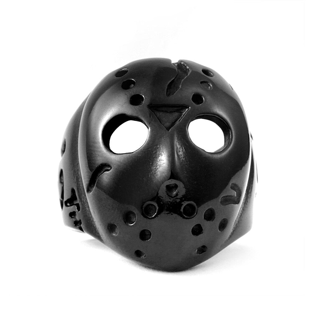 Punk Vintage Black Friday Killer Jason Mask Ring For Men