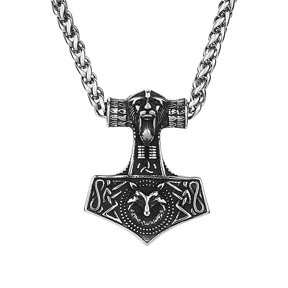 New Vintage Stainless Steel Viking Anchor Pendant Necklace For Men