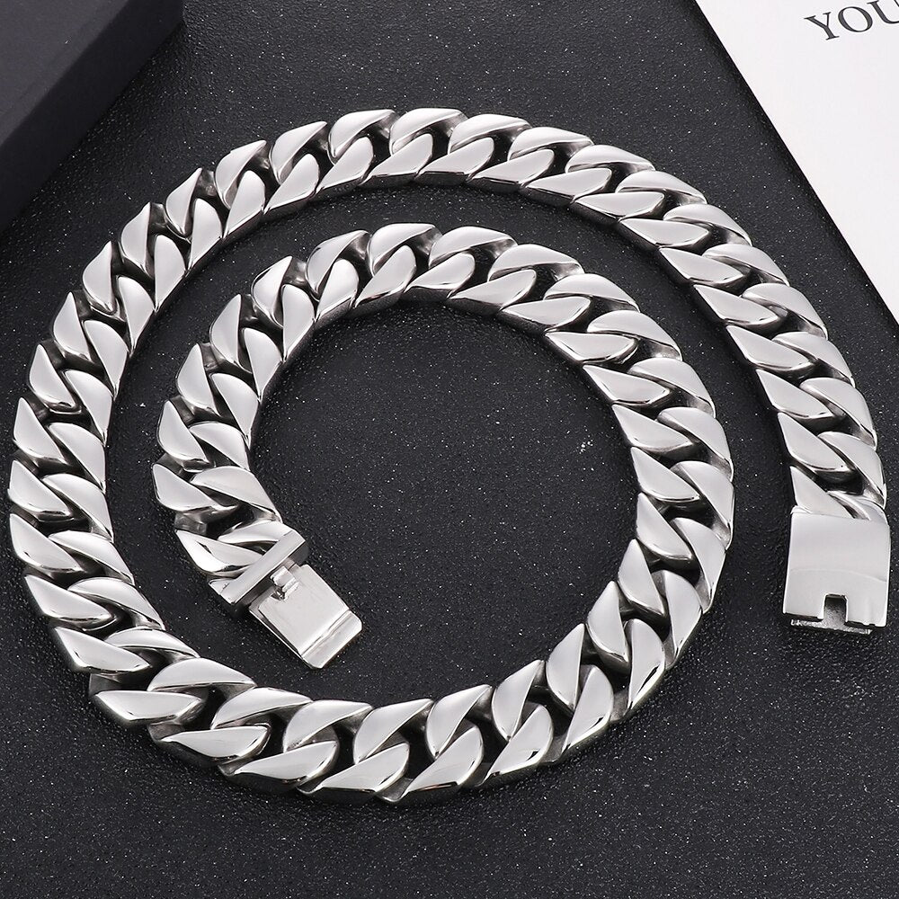 Heavy Stainless Steel Choker Necklace For Men