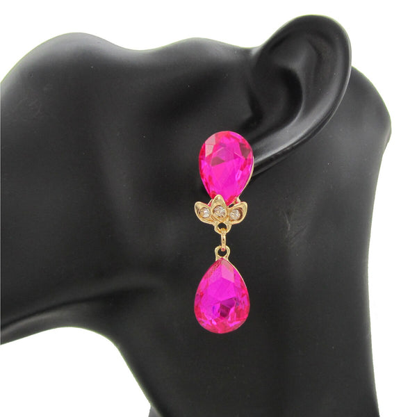 Delicate Water Drop Shaped Earrings For Women Luxury Crystal Ear Earrings