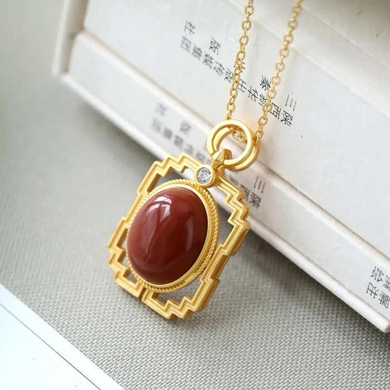 niche design diamond hollow palace style ladies necklace pendant