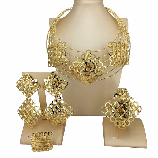 Latest  Brazilian Jewelry Sets High Quality Big  Jewelry  for Women Party Gift