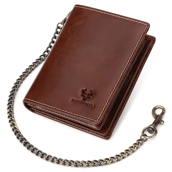 Genuine Leather AirTag Wallet RFID Blocking Credit Card Holder Travel Purse with AirTag