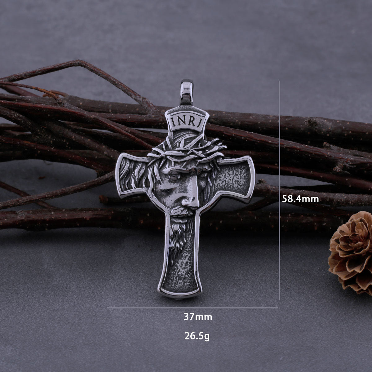 316L Jesus Necklace Men's Classic Creative Exorcist Cross Pendant