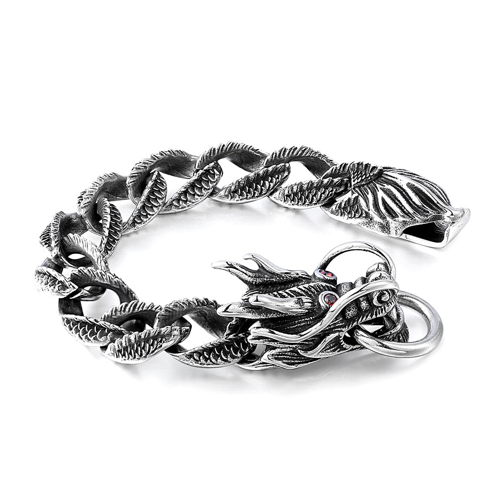 Vintage Personality Dragon Head Dragon Scale Bracelet For Men Women