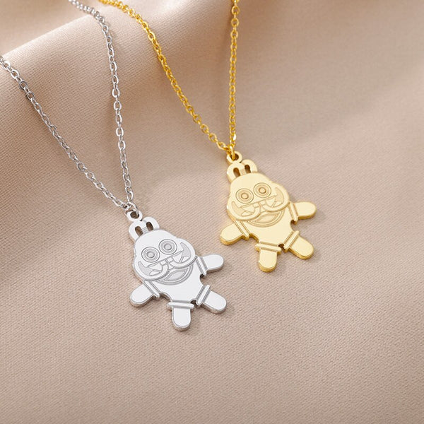 Gold Color Stainless Steel Joker Pendant Necklaces For Women