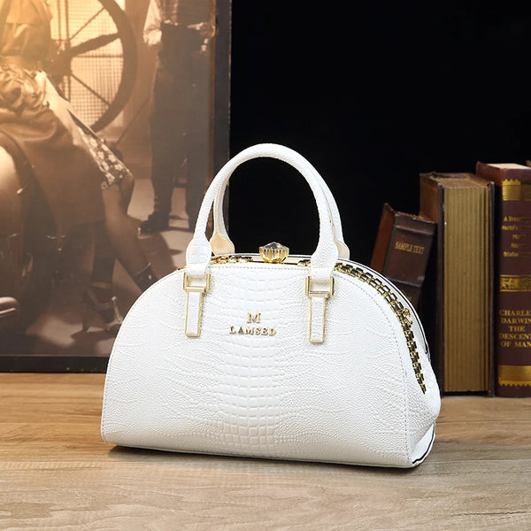 Elegant Cloud Shaped Vintage Satchel Bag - Classic Handbag