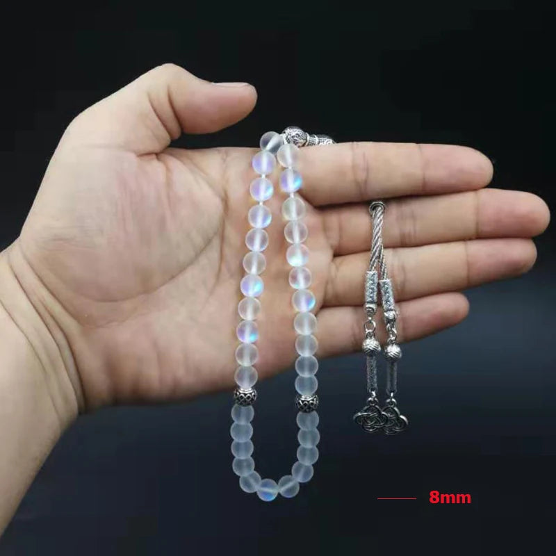 Crystal tasbih 33 66 99 beads with Metal tassel New style Crystal women prayer beads gift