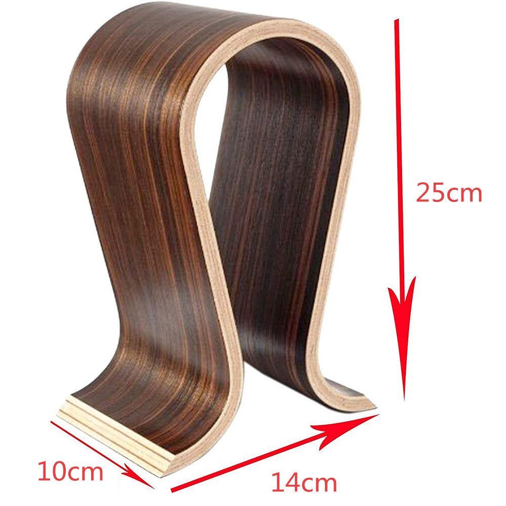 U Shape Wood Headphone Stand