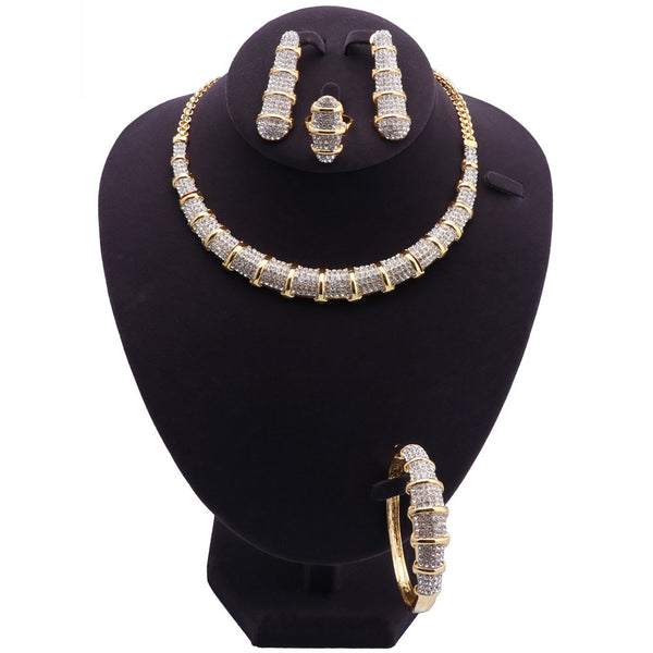 Dubai Gold Color Jewelry Sets For Women Necklace African Jewelry Set