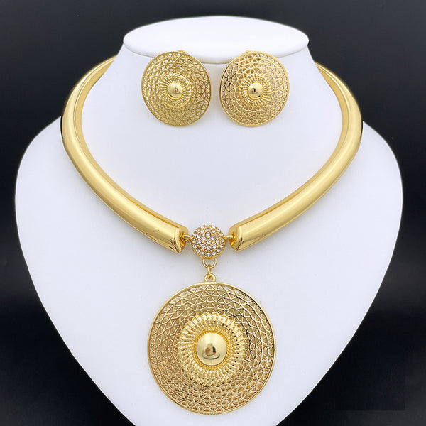 Italian Women Necklace Earrings Set