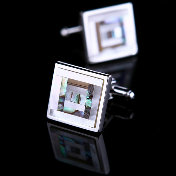 Coloured Shell Cuff link