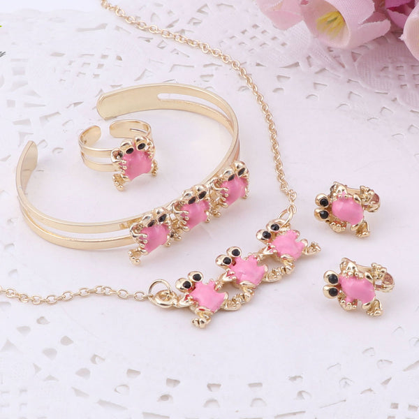 Kids Jewellery Ring Earring Bracelet Pendant Necklace Jewelry Set