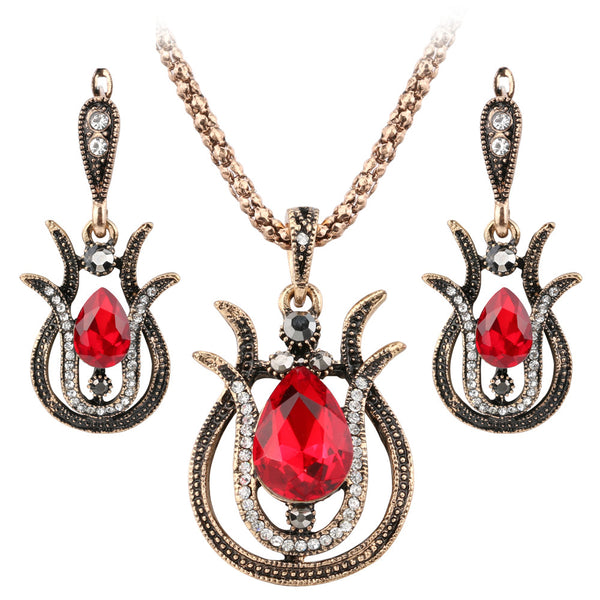 Alloy Pendant Necklace And Drop Earrings  Jewelry Sets