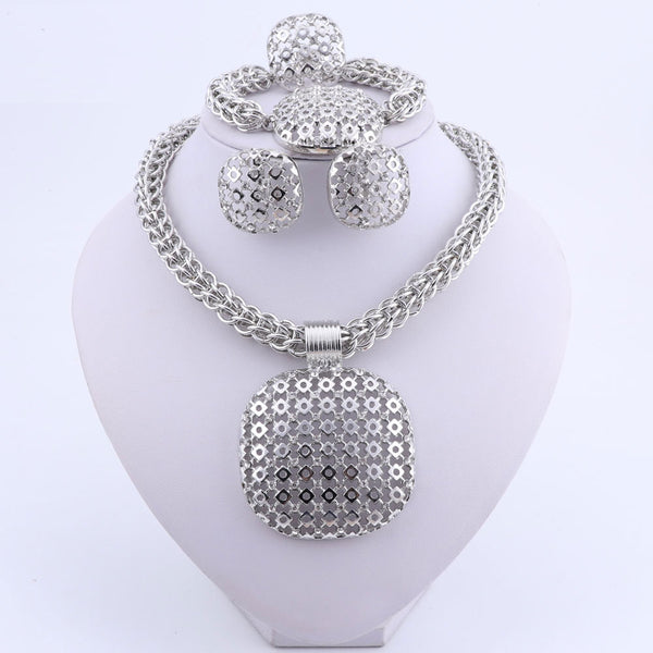 Dubai Silver Plated Jewelry Set