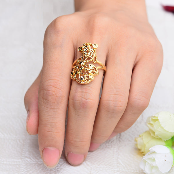 Classic Ring For Women Dubai Gold Fish Rings Adjust