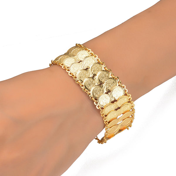 Coins Bracelet for Women Islam Muslim Arab Coin Money Sign Gold Color Middle Eastern Jewelry