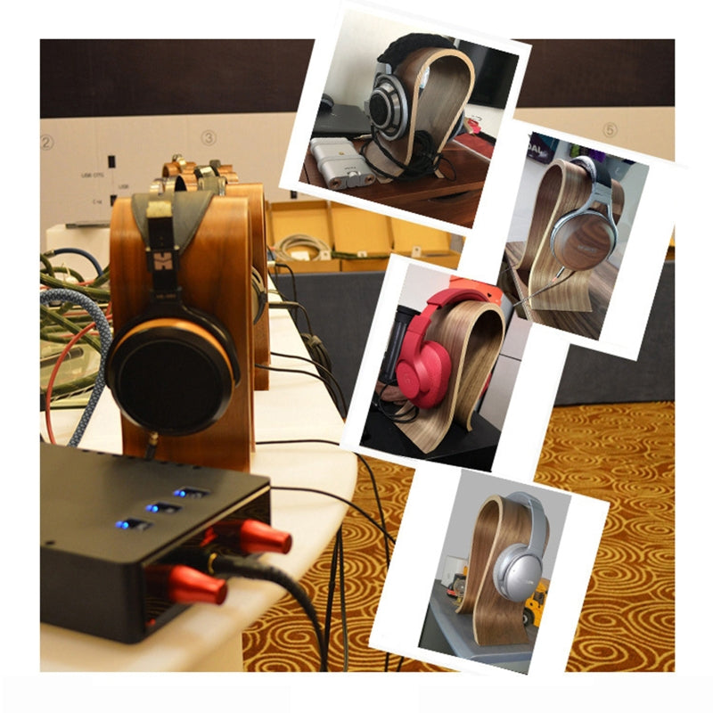 U Shape Wood Headphone Stand