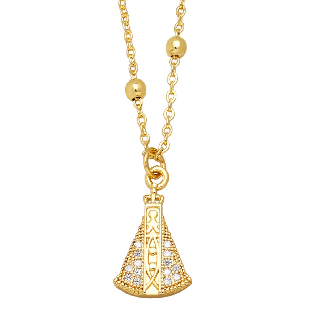 Mini Gold Plated Brazil Virgin Mary Necklaces for Women