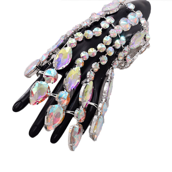 1piece Glitter Gloves Bracelet Finger Crystal Designer Women Accessories